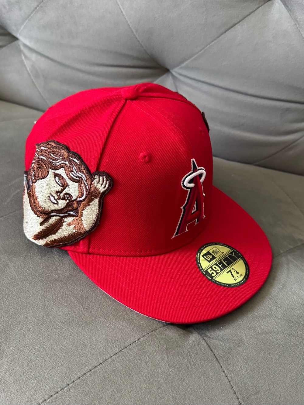 JON STAN Edition New Era Los Angeles Angels 59FIFTY Red Fitted Hat Size 7 1/4